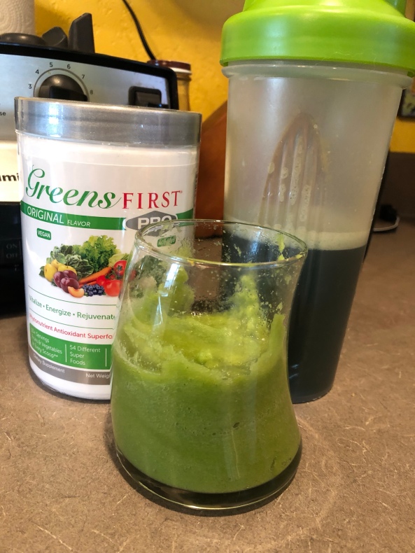 I added some greens first to my celery juice. 